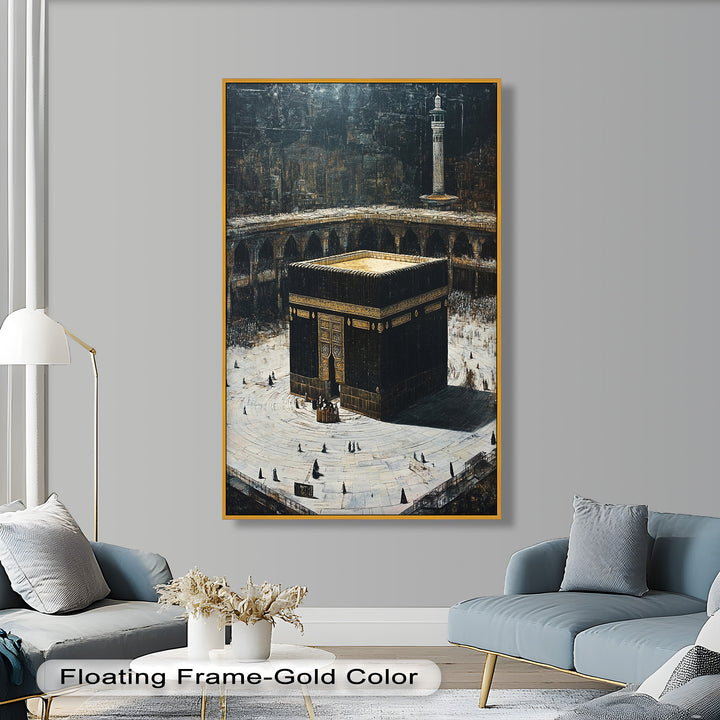Kaaba Mecca Wall Art – Religious Oil Painting