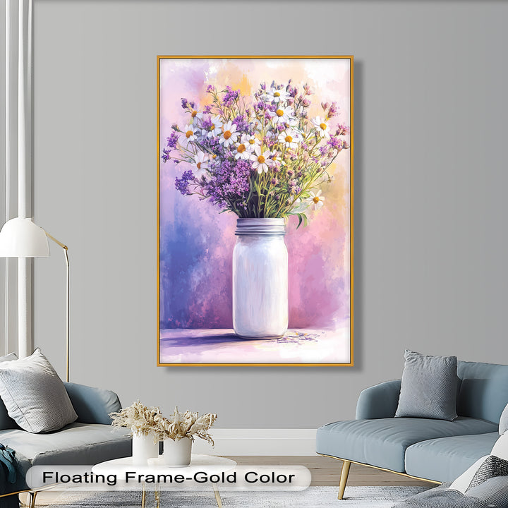 Wildflower Harmony – Sanftes Pastellblumen-Ölgemälde