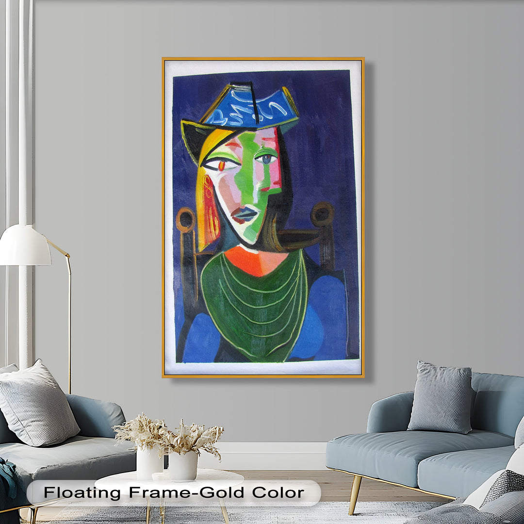 Woman in a Blue Hat – Picasso Oil Painting