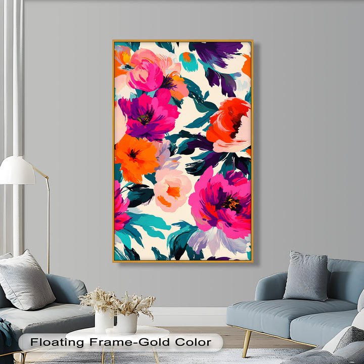 Bold Boho Bloom – Fauvist Floral Explosion Oil Painting