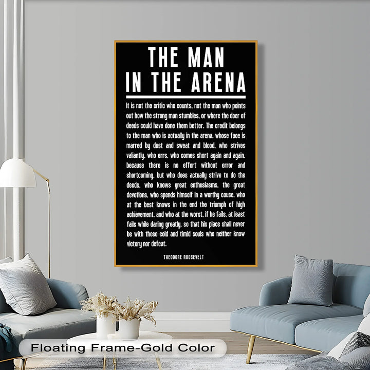 The Man in the Arena – Typography Oil Painting - MyPhotoStation