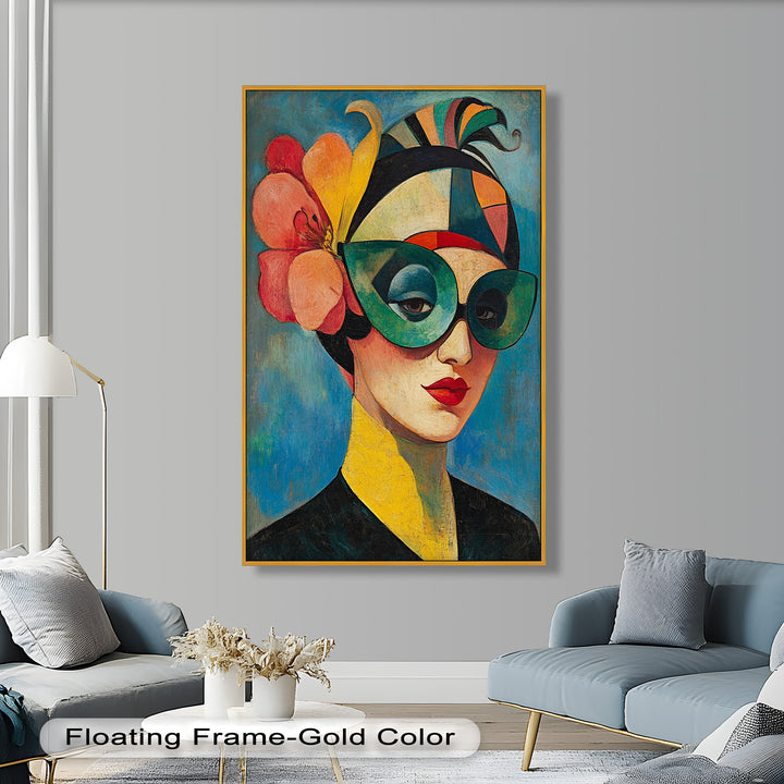 Retro Elegance Oil Painting – Fauvism Woman