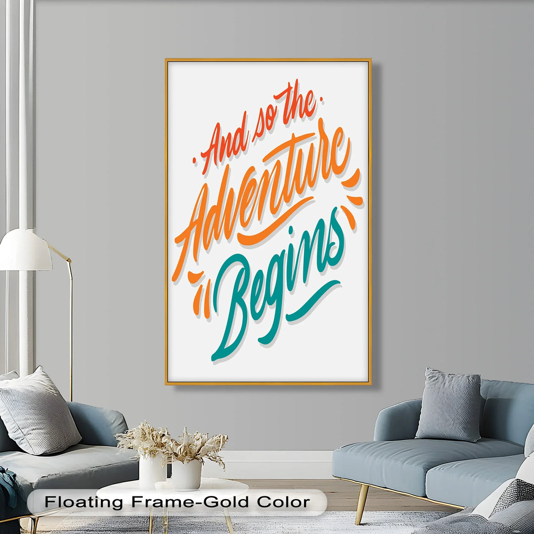 And So the Adventure Begins – Colorful Motivational Oil Painting - MyPhotoStation