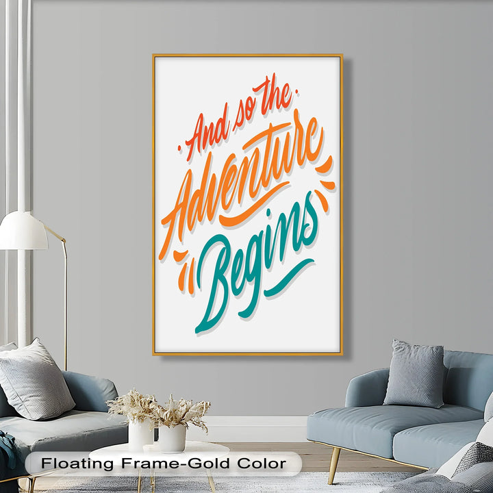 And So the Adventure Begins – Colorful Motivational Oil Painting - MyPhotoStation