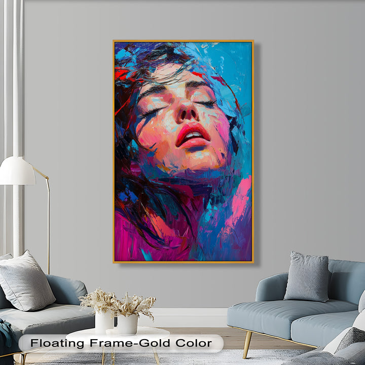 Ecstasy in Color – Vibrant Expressionist Portrait Oil Painting