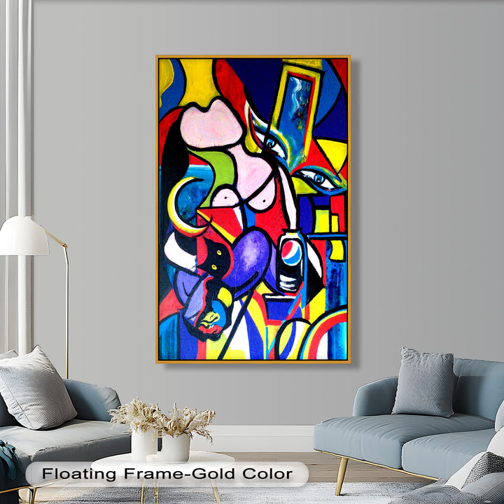 Bold Pepsi Pop Art Wall Art – Abstract Oil Painting