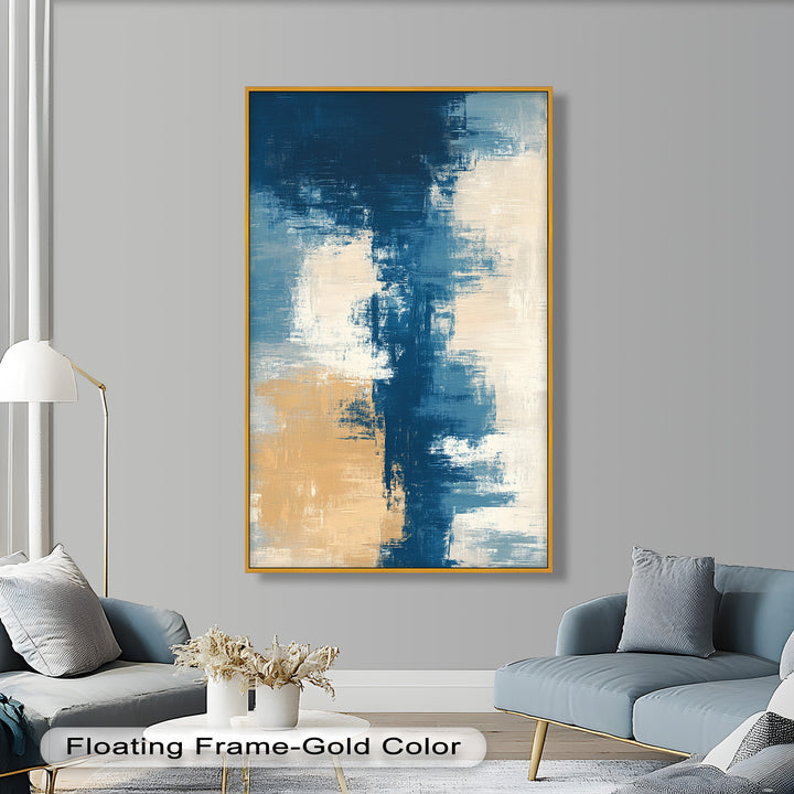 Golden Shoreline – Modernes abstraktes Ölgemälde