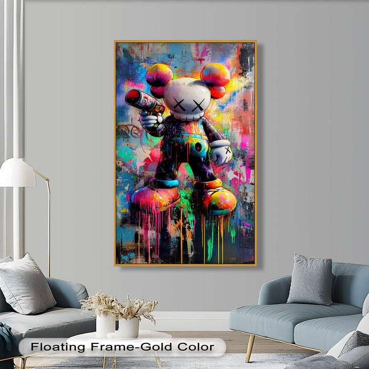 KAWS Street Blaster – Graffiti Pop Oil Painting