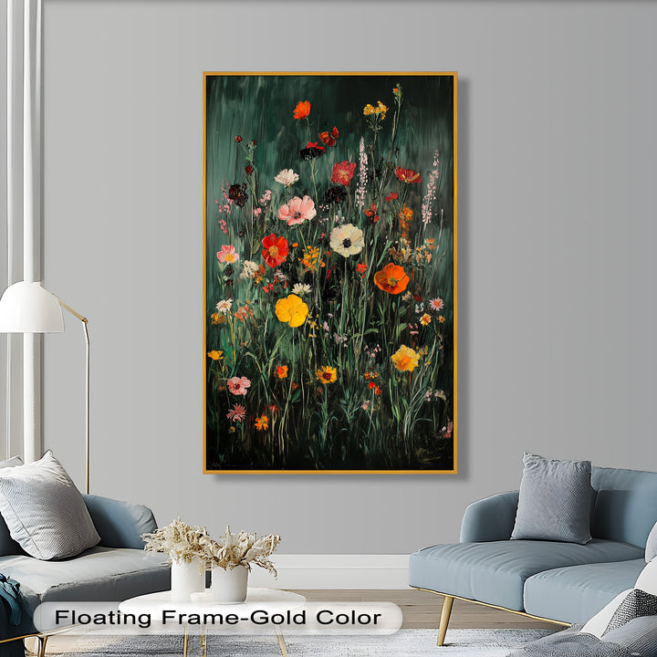 Wild Meadow Bloom – Colorful Field Flowers Flower Oil Painting