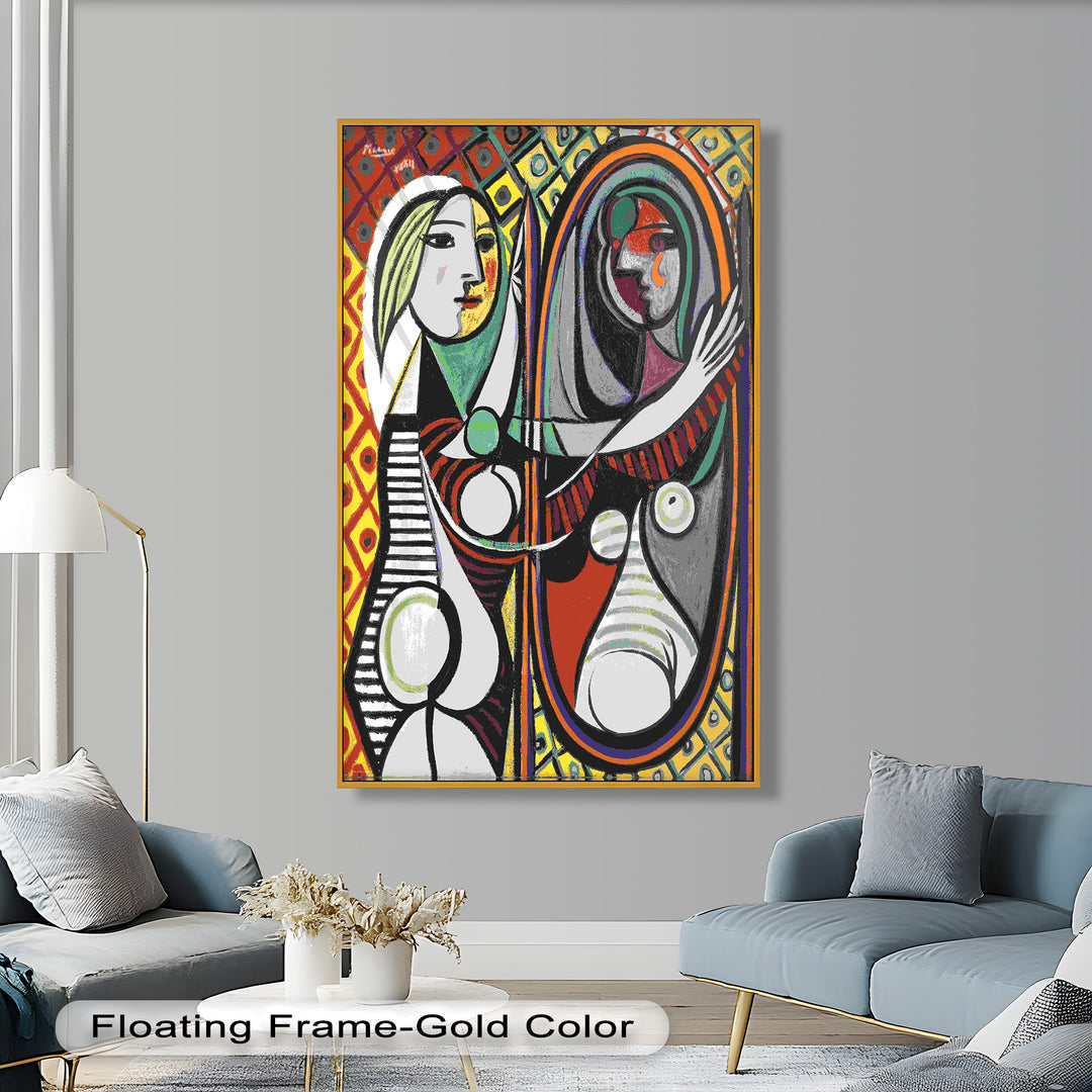 Reflected Identity – Mirror Portrait Picasso Oil Painting