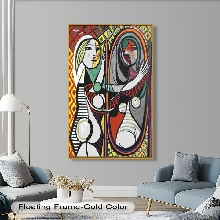 Reflected Identity – Mirror Portrait Picasso Oil Painting