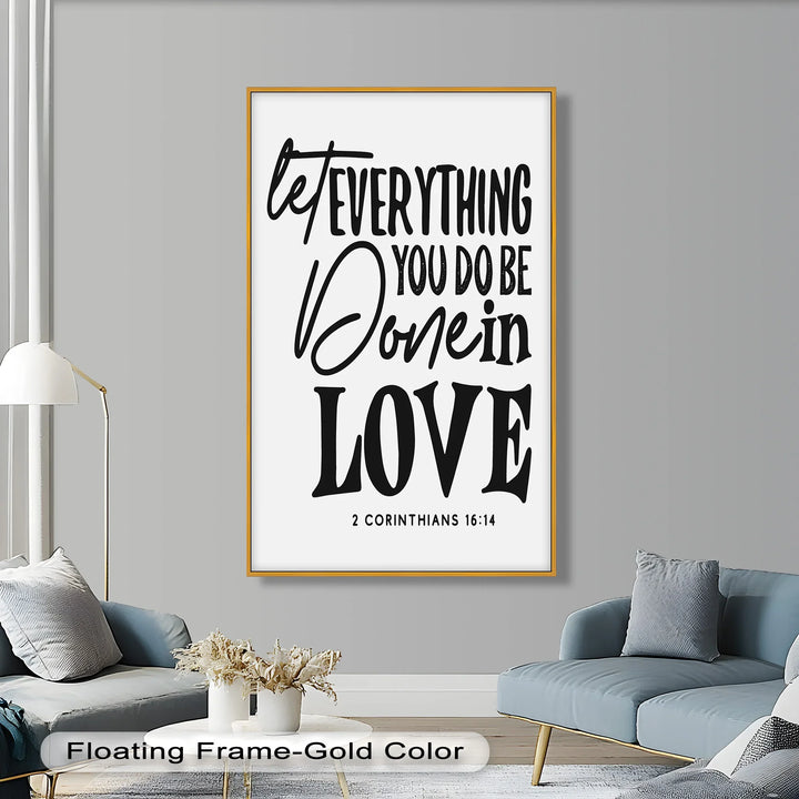 Let Everything Be Done in Love – Scripture Oil Painting - MyPhotoStation
