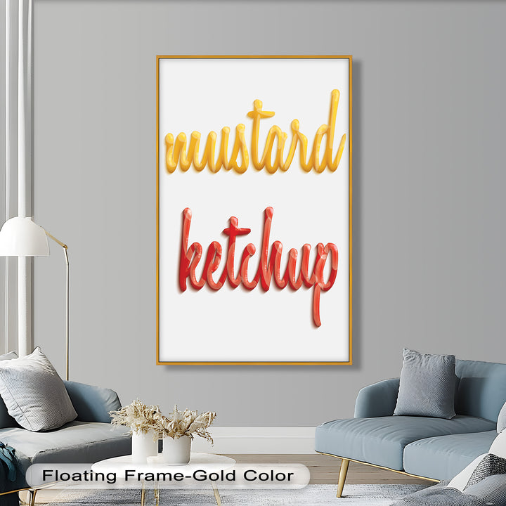 Mustard & Ketchup – Typography Oil Painting