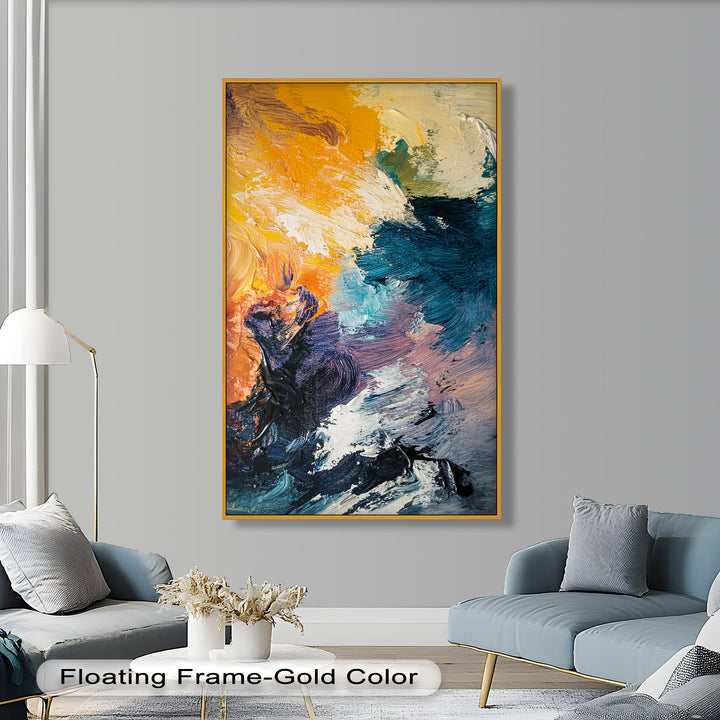 Tempest Awakening – Abstraktes Ölgemälde mit kräftiger Textur