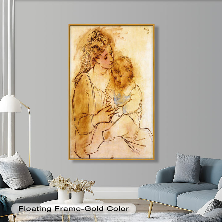 Tender Affection – Mother and Child Picasso Oil Painting