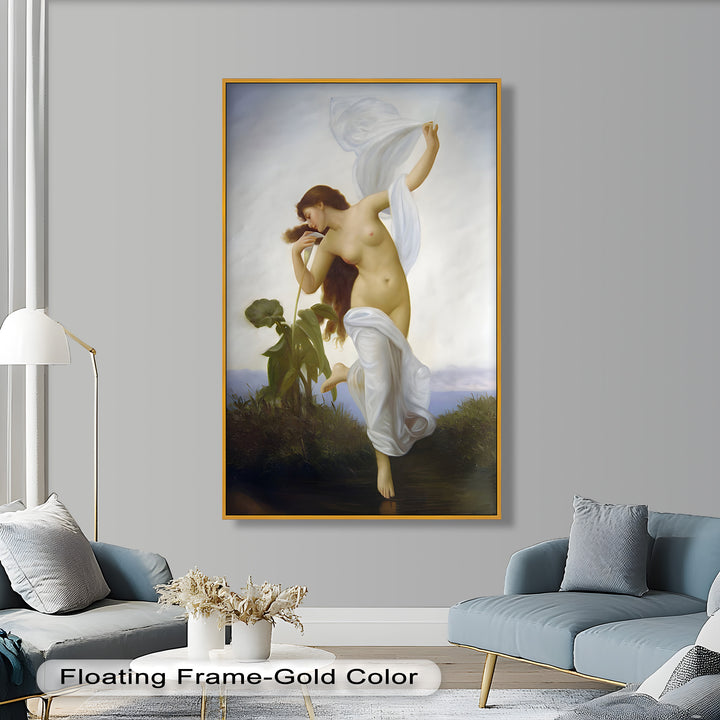 Whispers of the Wind – Classical Nude Goddess Renaissance Oil Painting