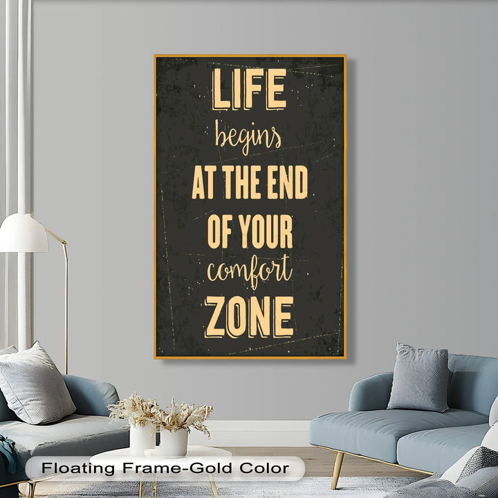 Life Begins at the End – Motivational Oil Painting - MyPhotoStation