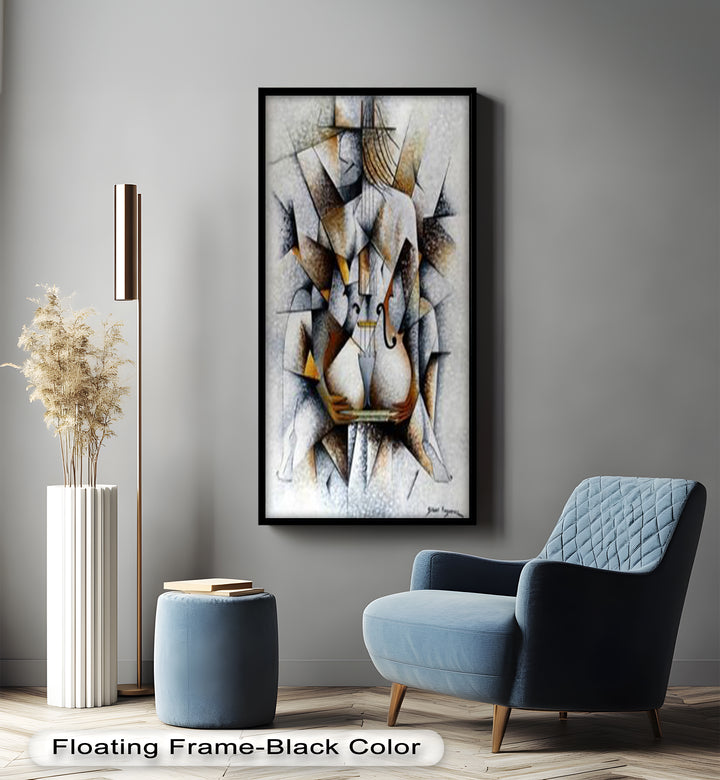 Cubist Nude with Violin - Picasso Oil Painting