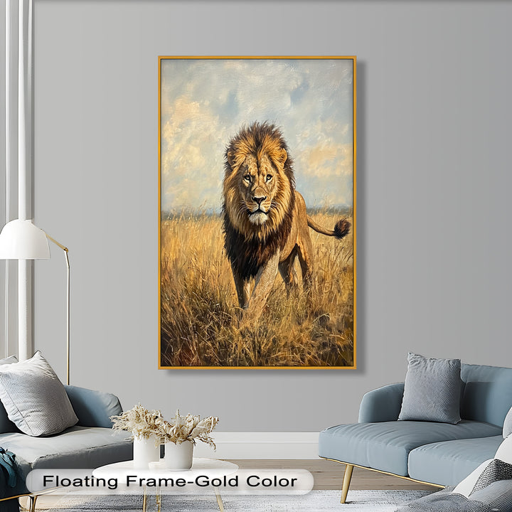 King of the Savannah – Animal Oil Painting