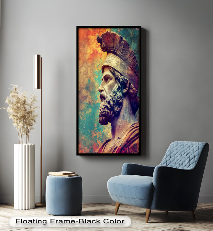 Greek Hero Bust - Mythology Oil Painting