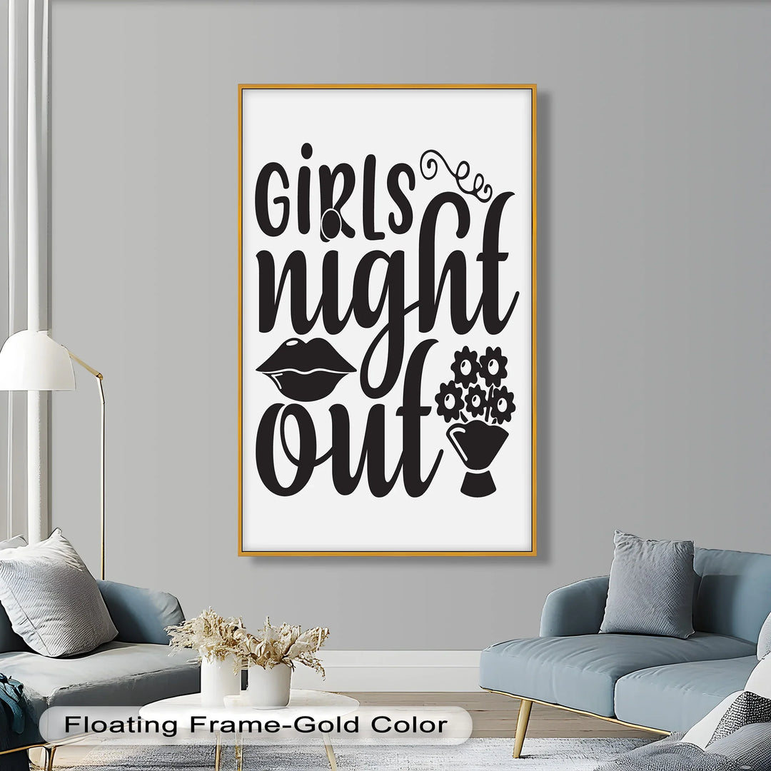 Girls Night Out – Typography Oil Painting - MyPhotoStation