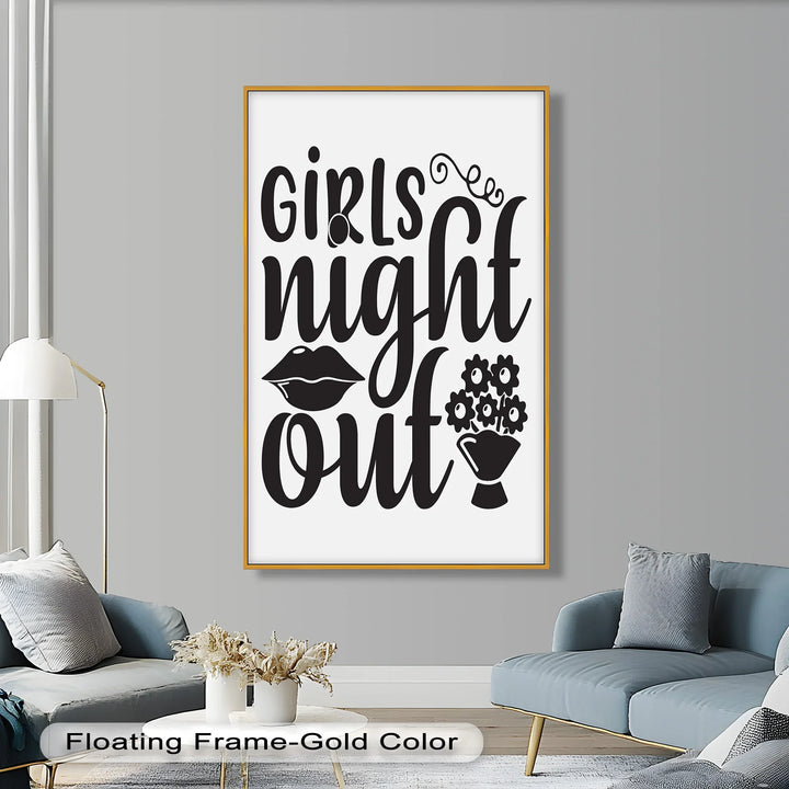 Girls Night Out – Typography Oil Painting - MyPhotoStation