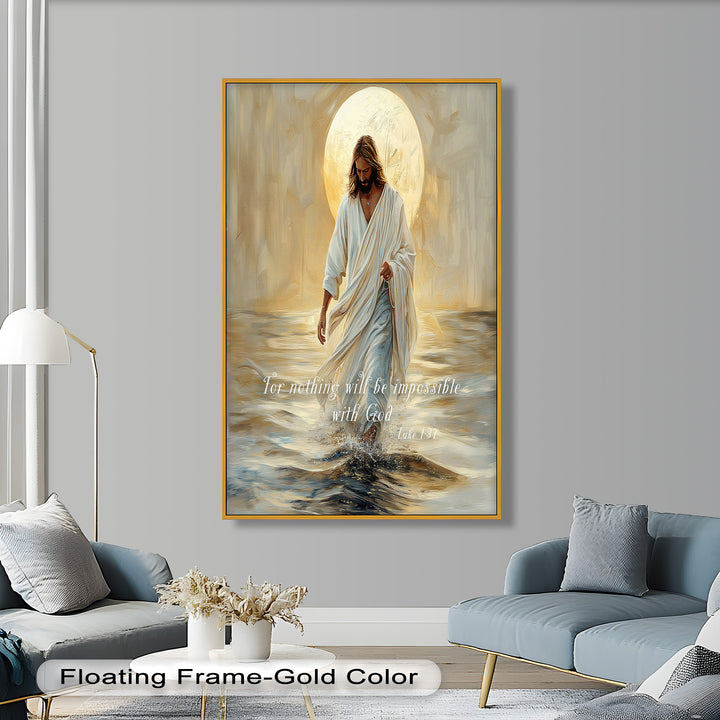 Golden Light of Hope – Religious Wall Art with Spiritual Message
