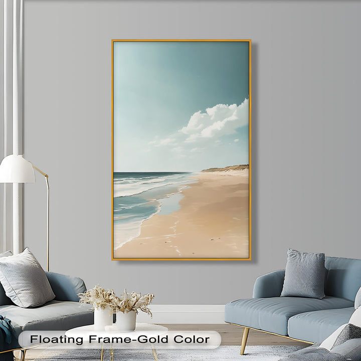 Endless Shoreline – Serene Seascape Oil Painting