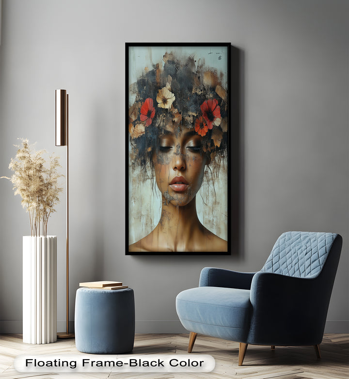 Autumn Reverie – Ethereal Boho Flower Oil Painting