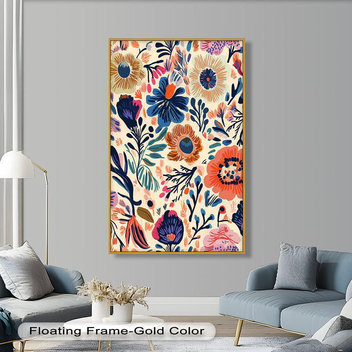 Garden Reverie – Expressive Boho Floral Oil Painting