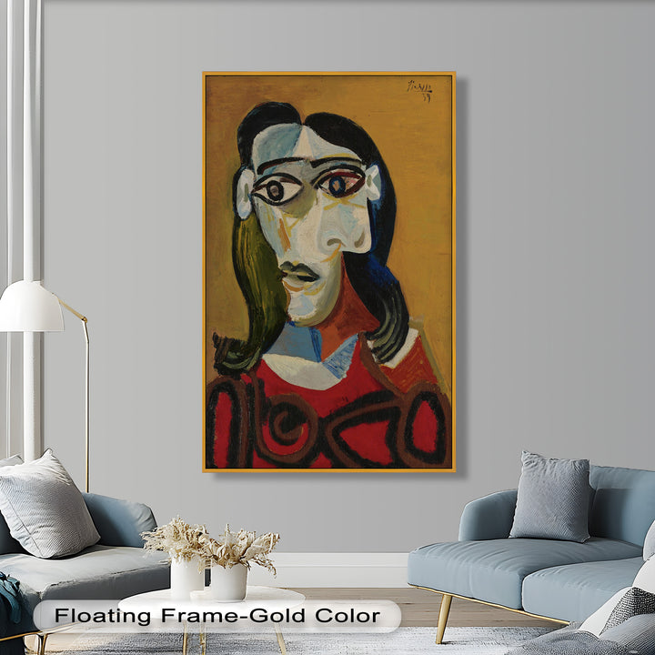 Abstract Portrait with Red Garment - Picasso Oil Painting