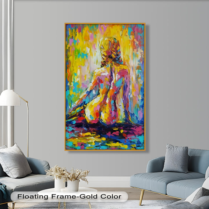 Radiant Reverie – Colorful Nude Impressionist Oil Painting