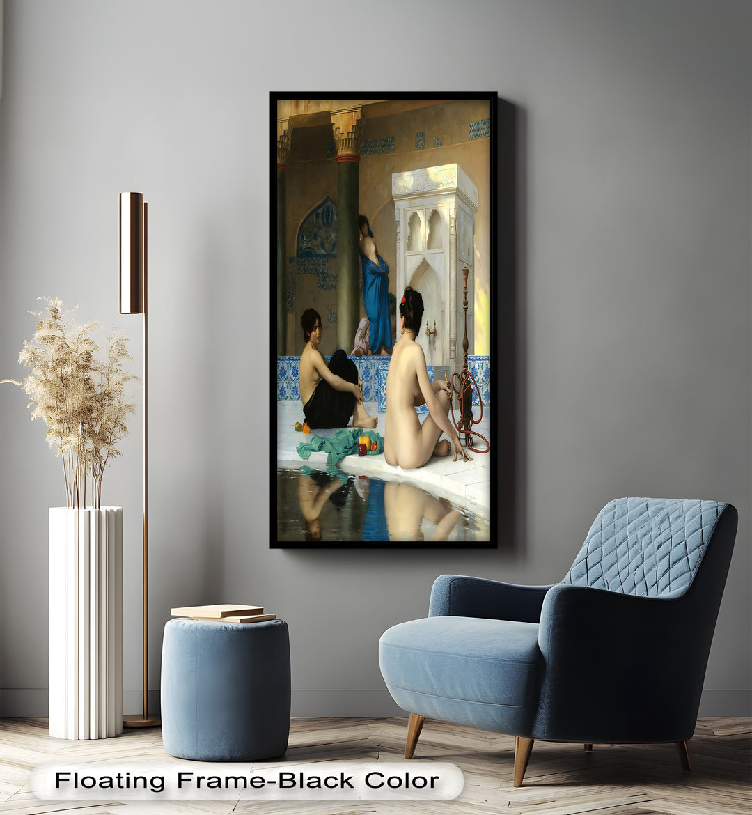 Serenity of the Harem Bath – Orientalist Renaissance Oil Painting