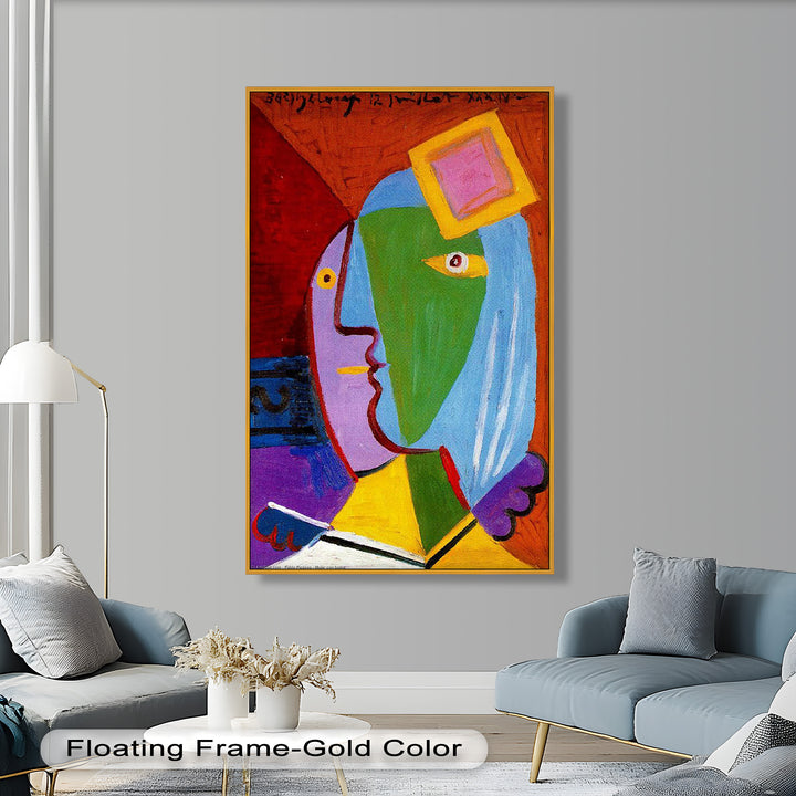 Vibrant Duality – Picasso-Inspired Abstract Oil Painting