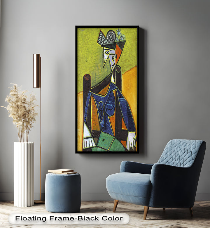 Woman with Spiral Hat – Geometric Abstract Picasso Oil Painting