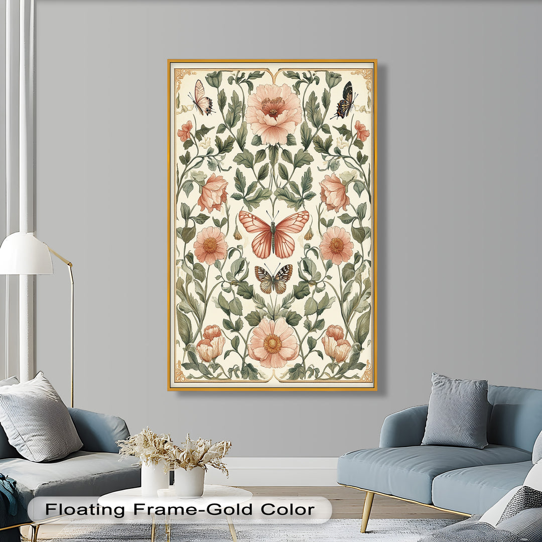 Whimsy in Bloom – Vintage Botanisches Ölgemälde