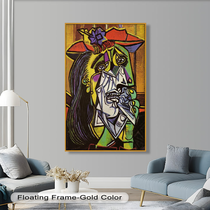 Weeping Woman in Crimson Hat – Picasso Oil Painting