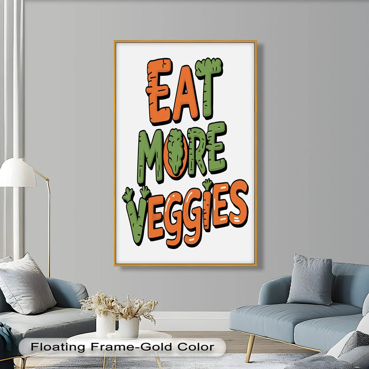 Eat More Veggies – Colorful Letters Oil Painting - MyPhotoStation