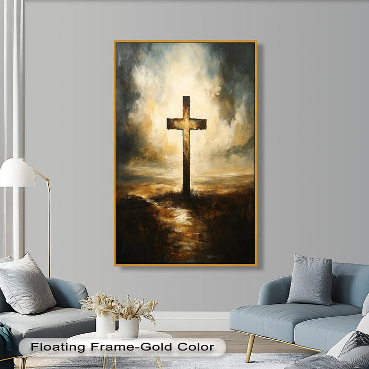 Licht der Erlösung – Christliches Kreuz Ölgemälde