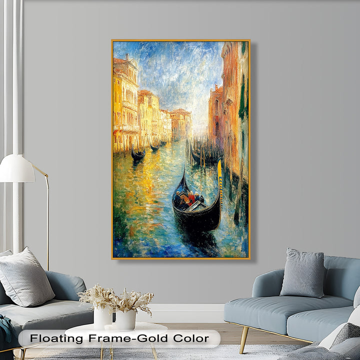 Venice Gondola Scene - Impressionist Oil Painting