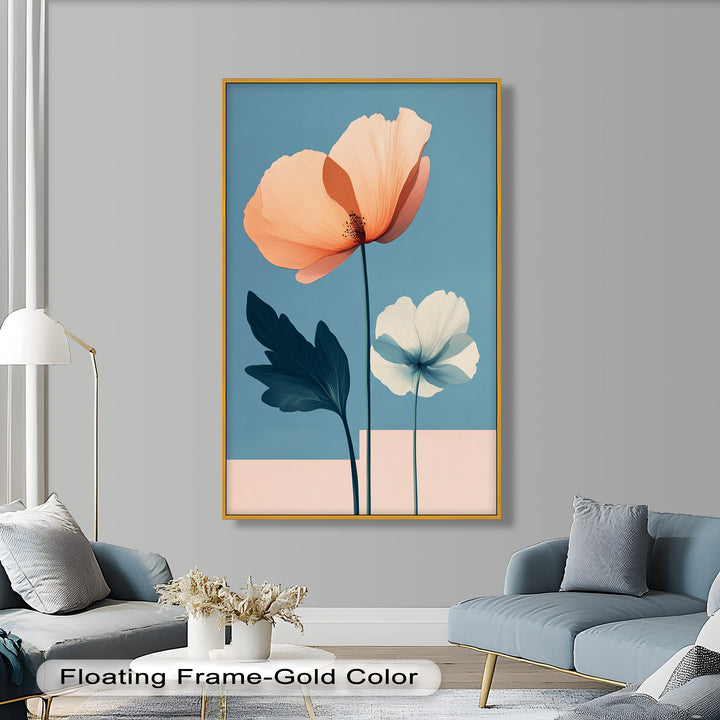 Serene Bloom – Boho Floral Oil Painting