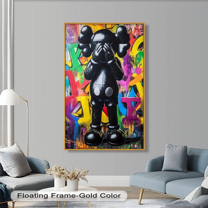 Behind the Hands – KAWS Oil Painting