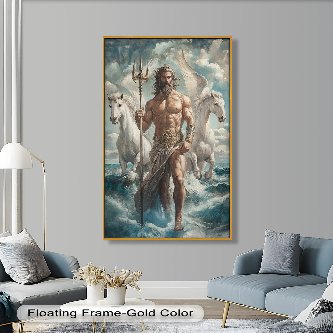 Lord of the Waves – Mythic Sea God Oil Painting