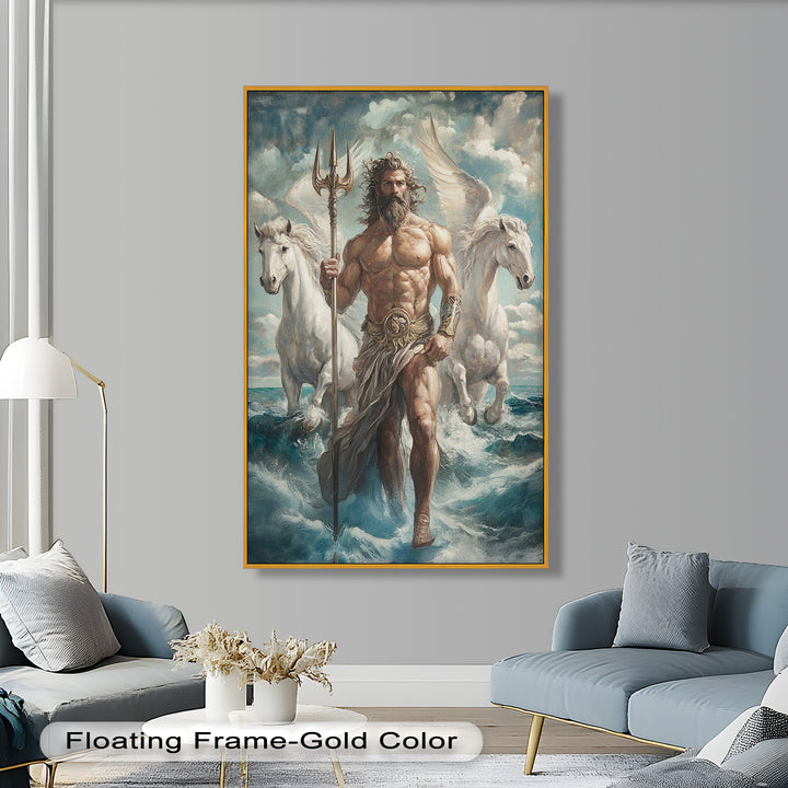 Lord of the Waves – Mythic Sea God Oil Painting