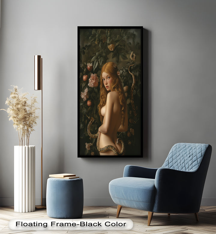 Eve in the Garden – Symbolic Temptation Mythology Oil Painting