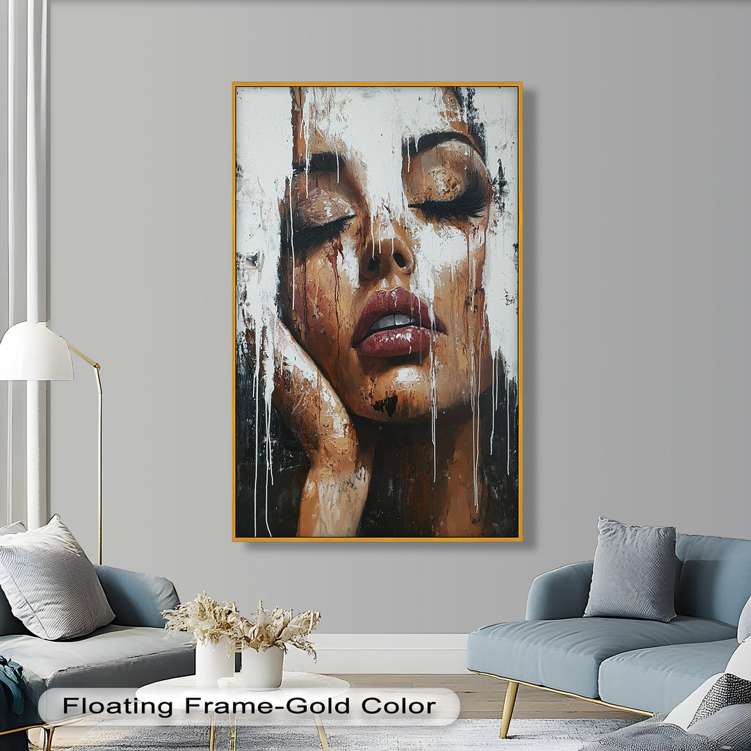 Dripping Silence – Modern Expressionist Abstract Oil Painting