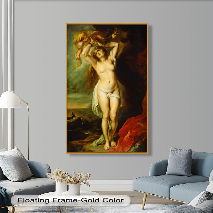 Andromeda Bound – Mythological Renaissance Nude Oil Painting