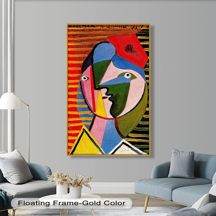 Split Gaze – Colorful Abstract Portrait Picasso Oil Painting - MyPhotoStation