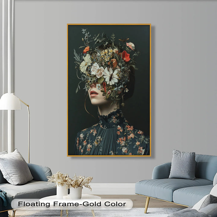Floral Reverie – Surreal Botanical Portrait Oil Painting - MyPhotoStation