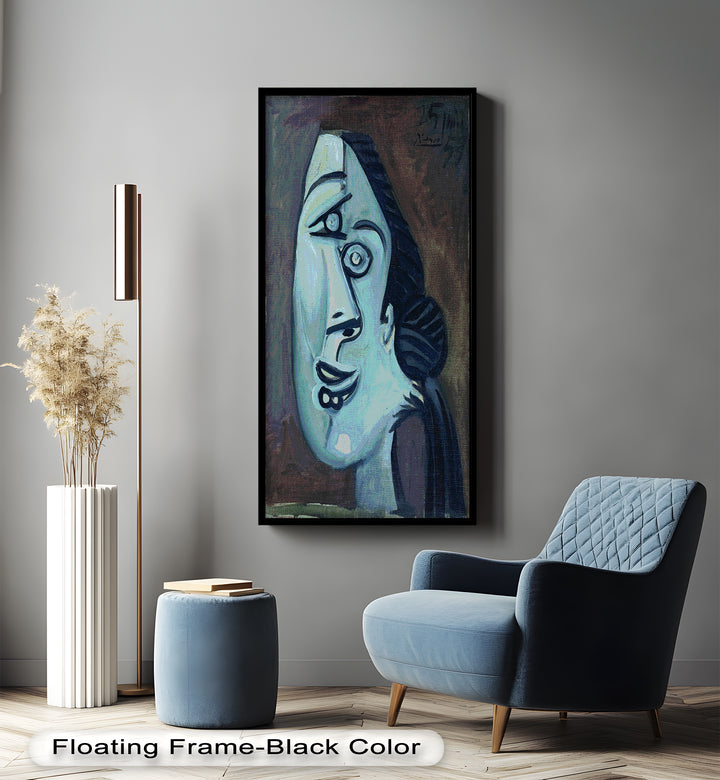 Twilight Gaze – Surreal Blue Picasso Oil Painting